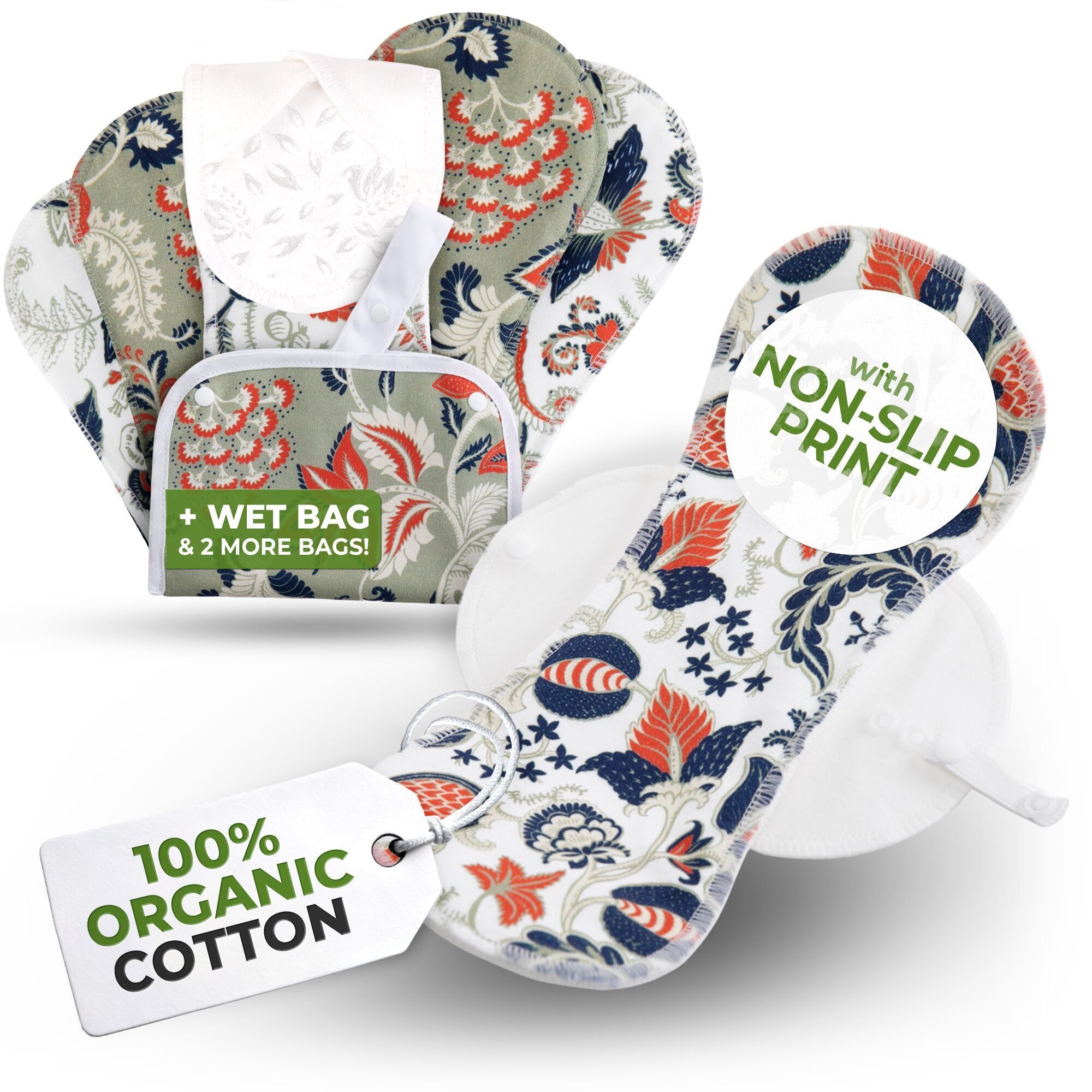 Rutschfeste, wiederverwendbare Inkontinenzeinlagen zur Blasenkontrolle (L+XL: 6er-Pack) – Classic