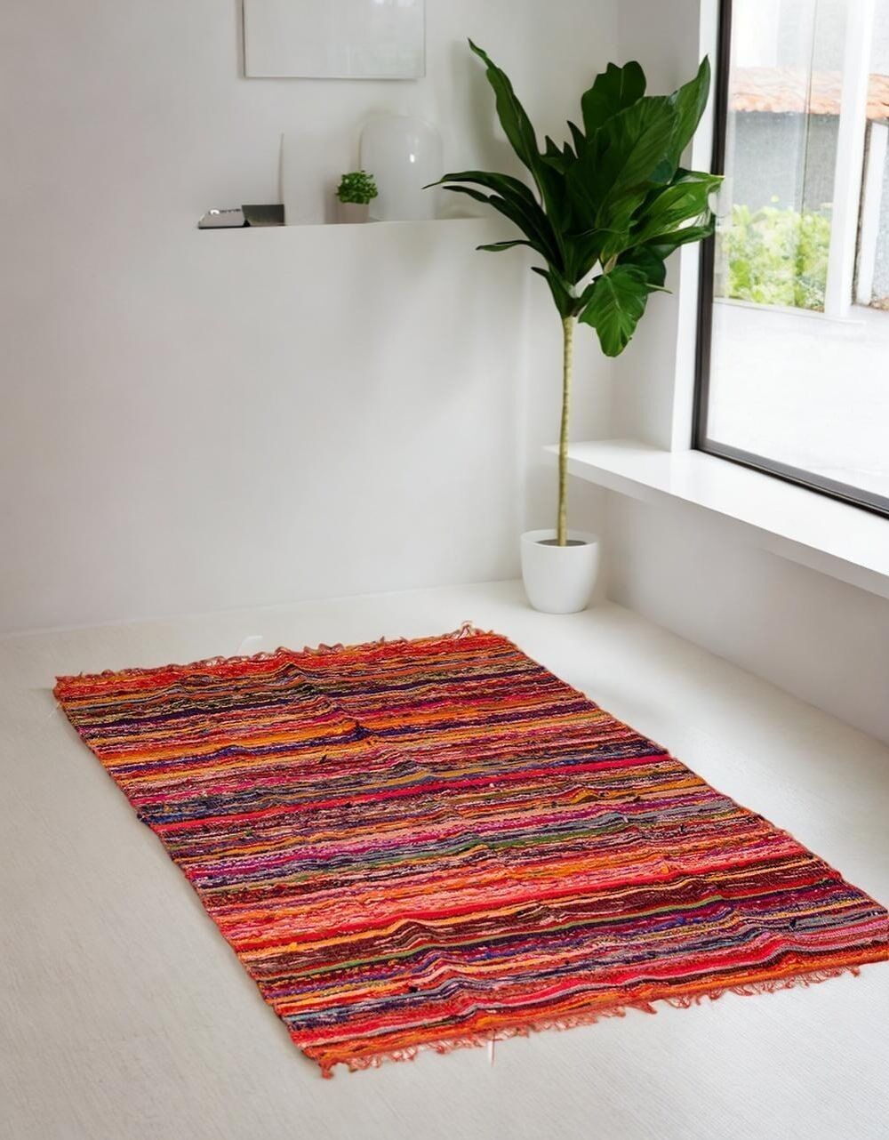 Grande tappeto etnico Jarapa fatto a mano | Kimago