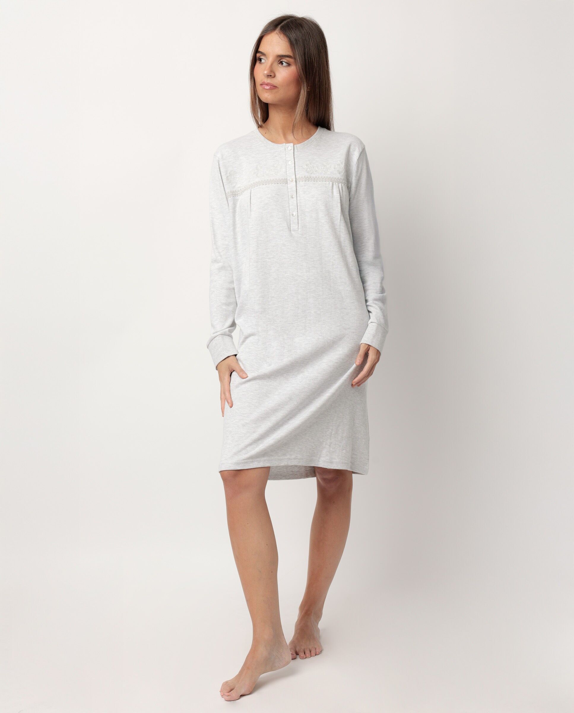 ADMAS CLASSIC Canotta a maniche lunghe con abbottonatura classica Interlo...