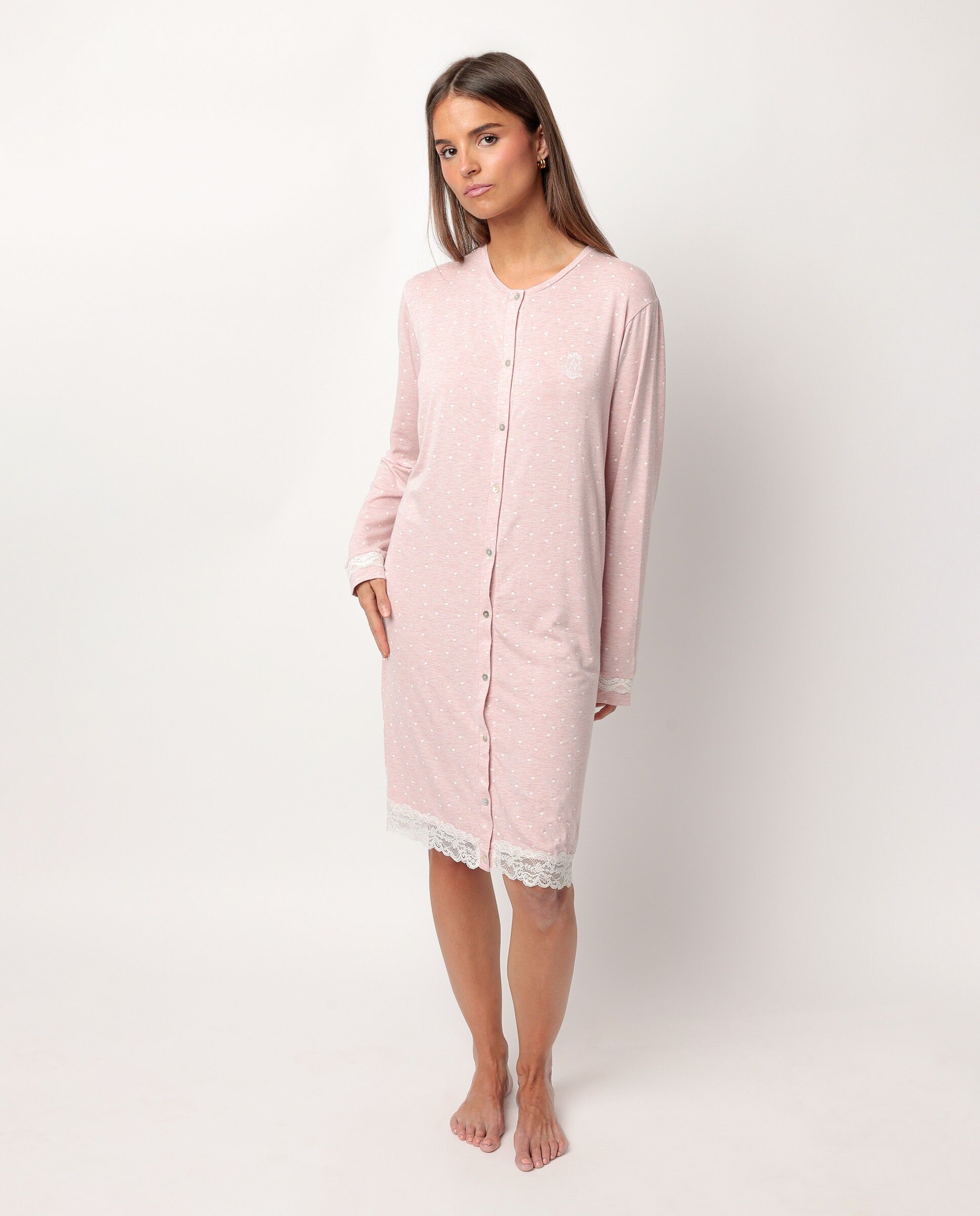 Canotta a maniche lunghe con cuori aperti da donna ADMAS CLASSIC