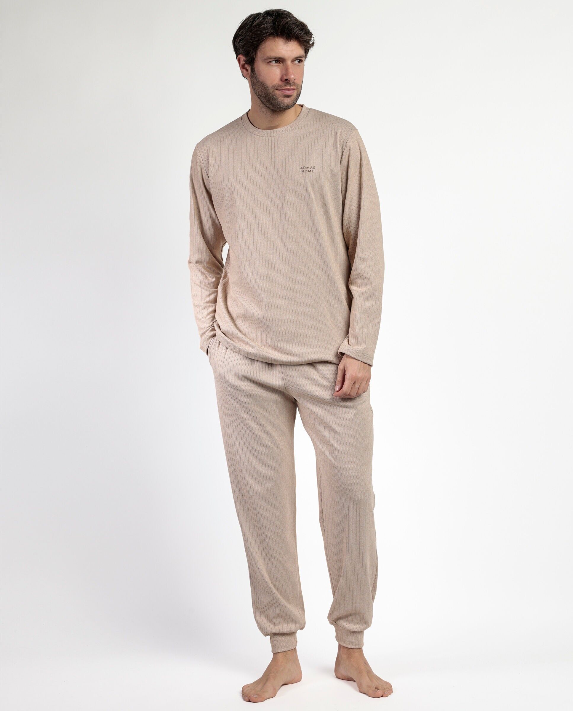 Pyjama côtelé ultra-doux à manches longues pour homme ADMAS HOME