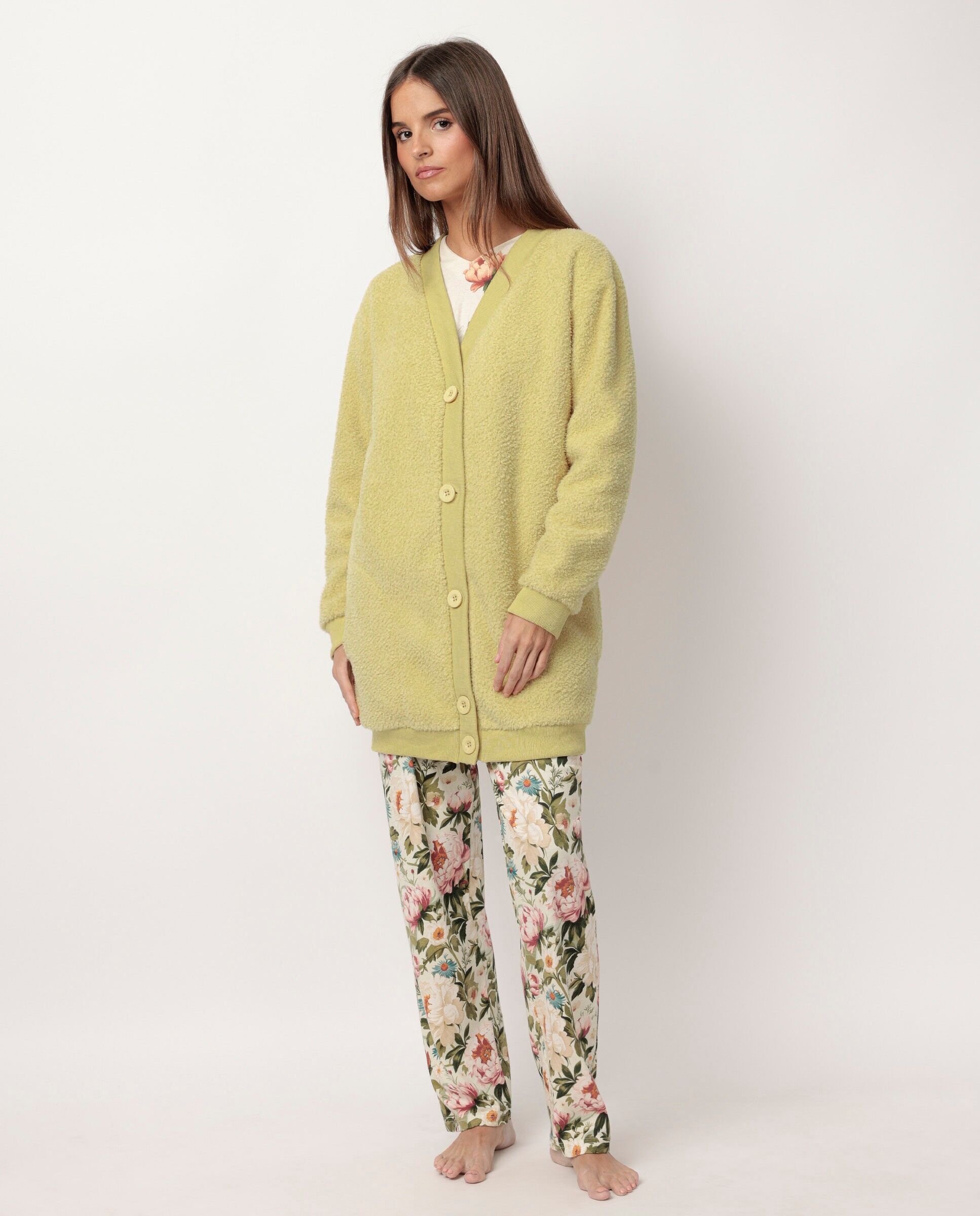 Vestaglia calda a maniche lunghe in cretonne da donna ADMAS GARDEN