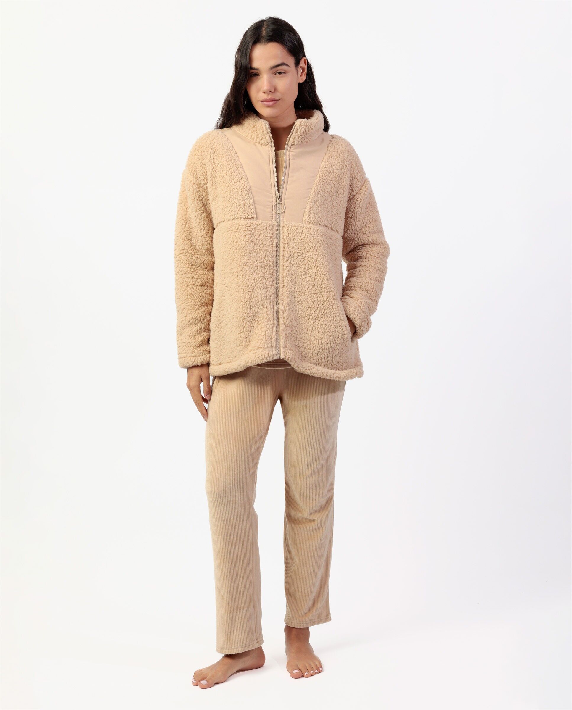 ADMAS HOME Warmer Langarm-Bademantel für Damen