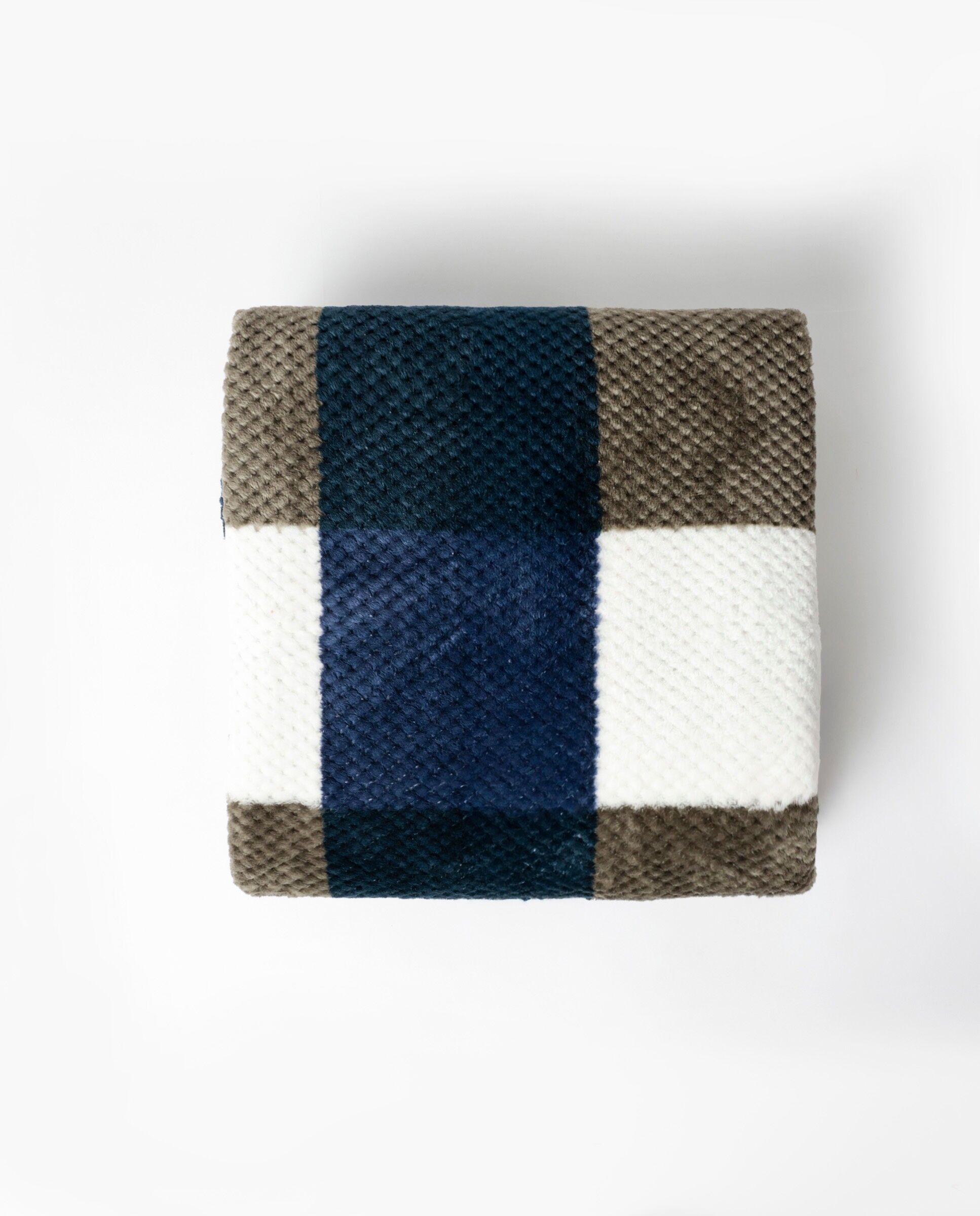 ADMAS Einlagige Decke, klassisches Karomuster, Corel-Jacquard