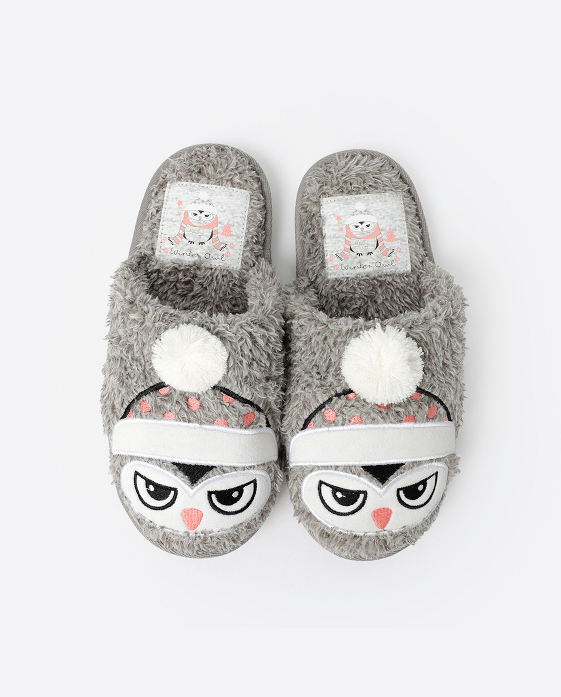 ADMAS Damen Winter Eulen Hausschuhe,...