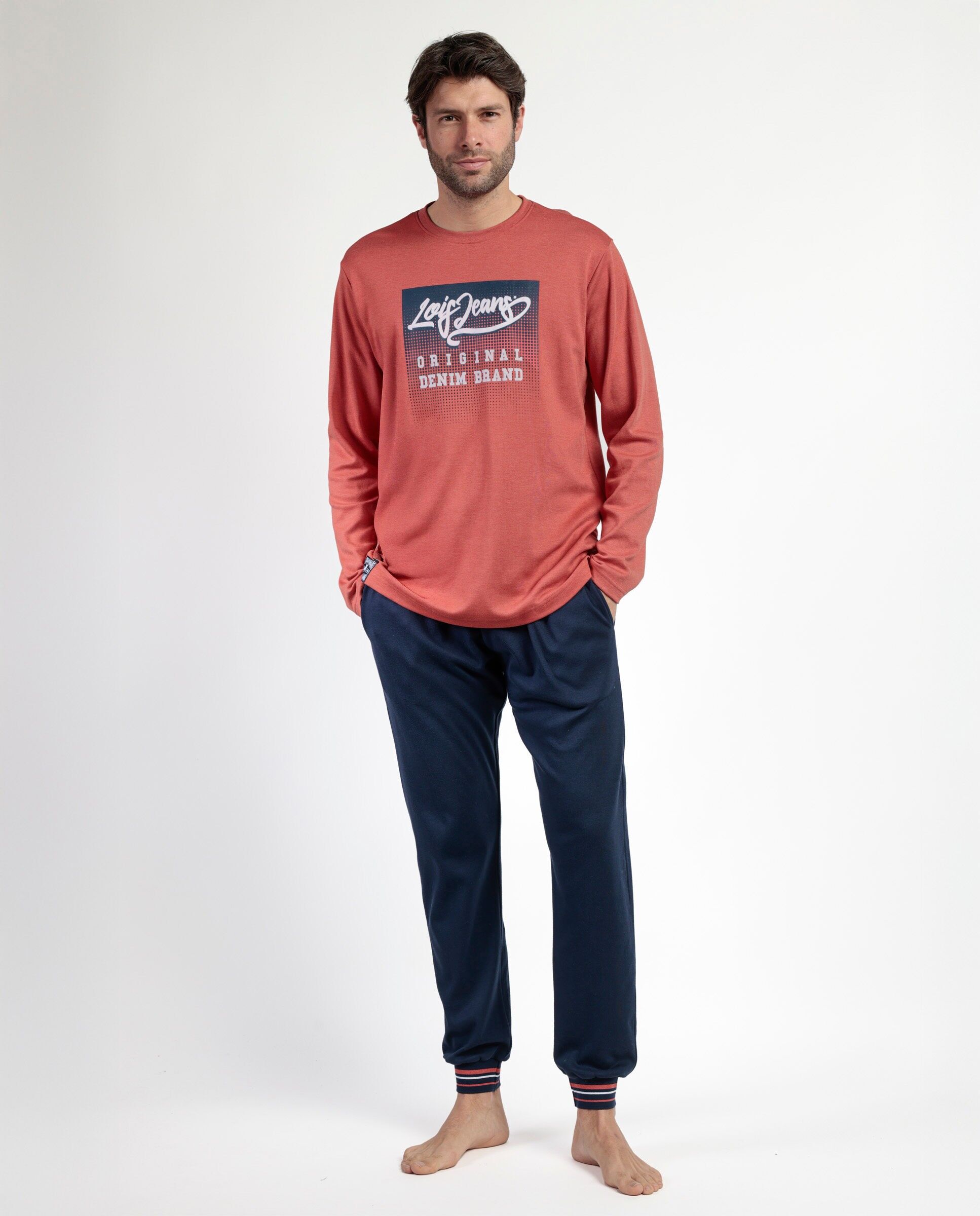 Pyjama à manches longues LOIS pour homme Burnt