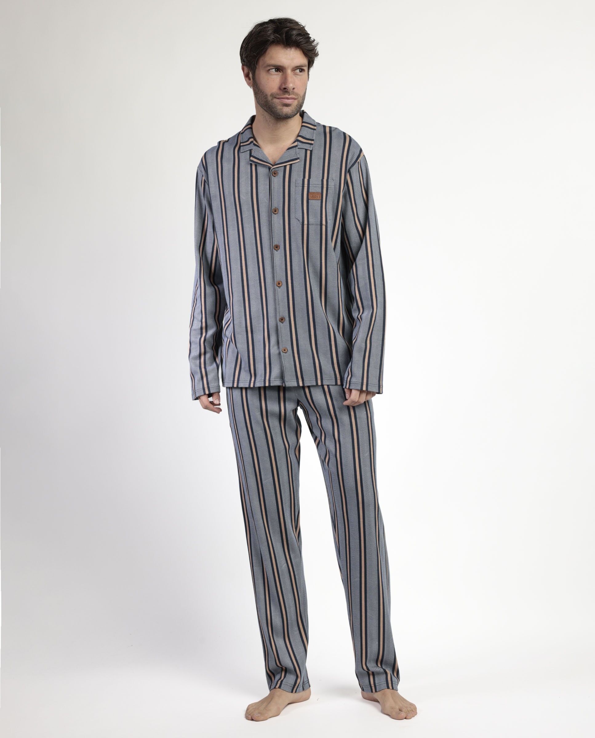 Pyjama à manches longues et pointes ouvertes pour homme ANTONIO MIRO
