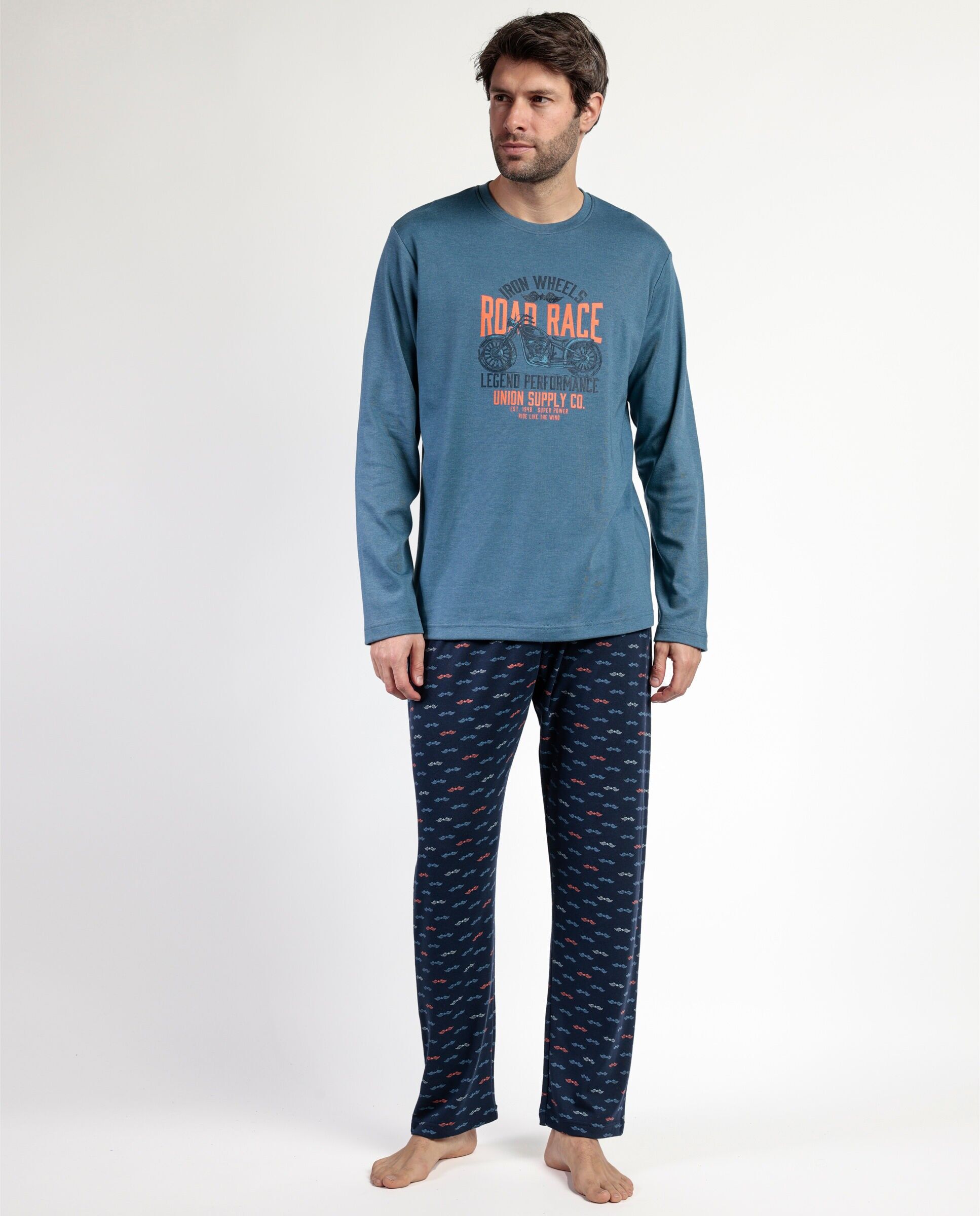 ADMAS Langarm-Schlafanzug für Herren zum Straßenrennen