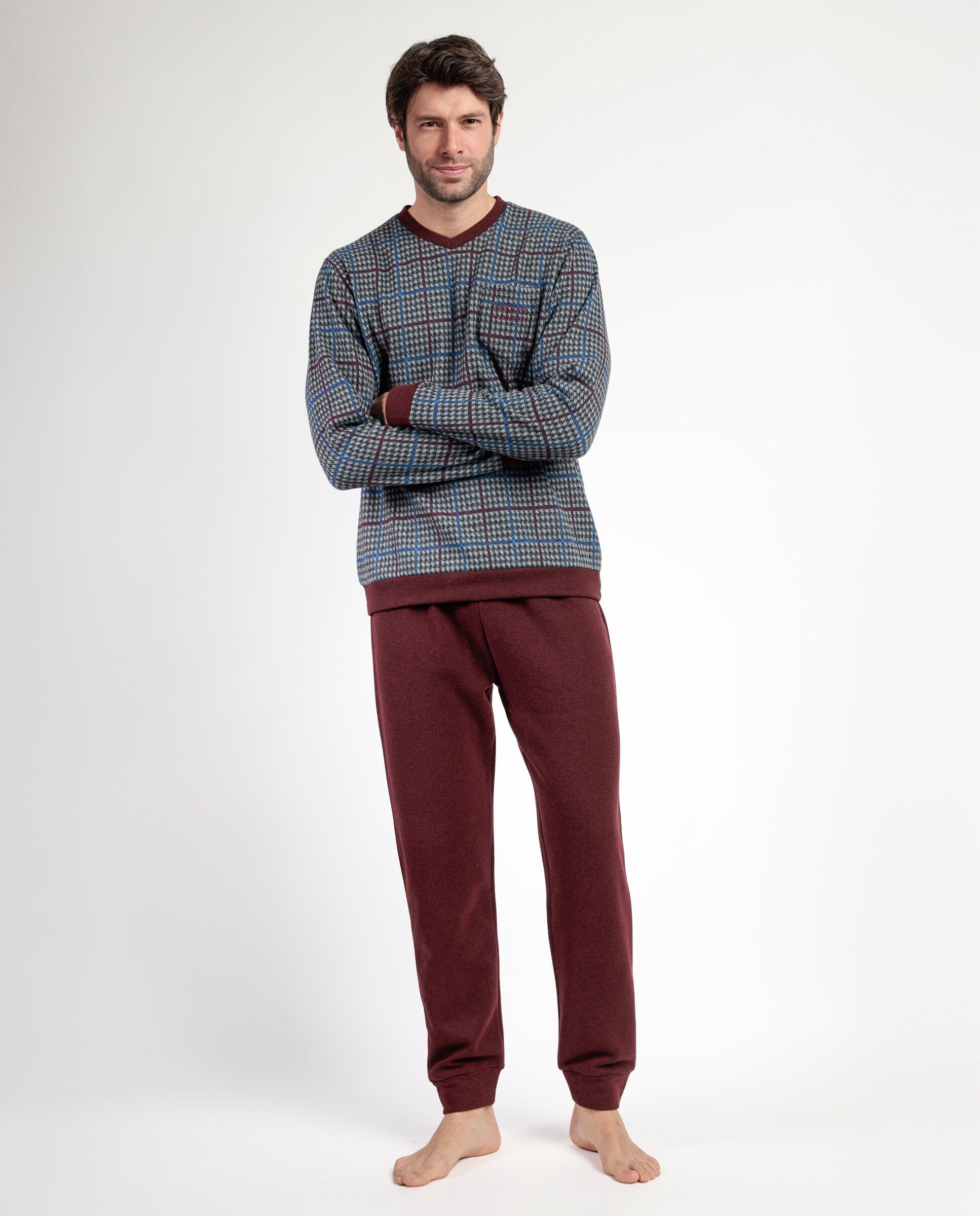 ADMAS MAGNIFIC Royals Langarm-Pyjama für Herren