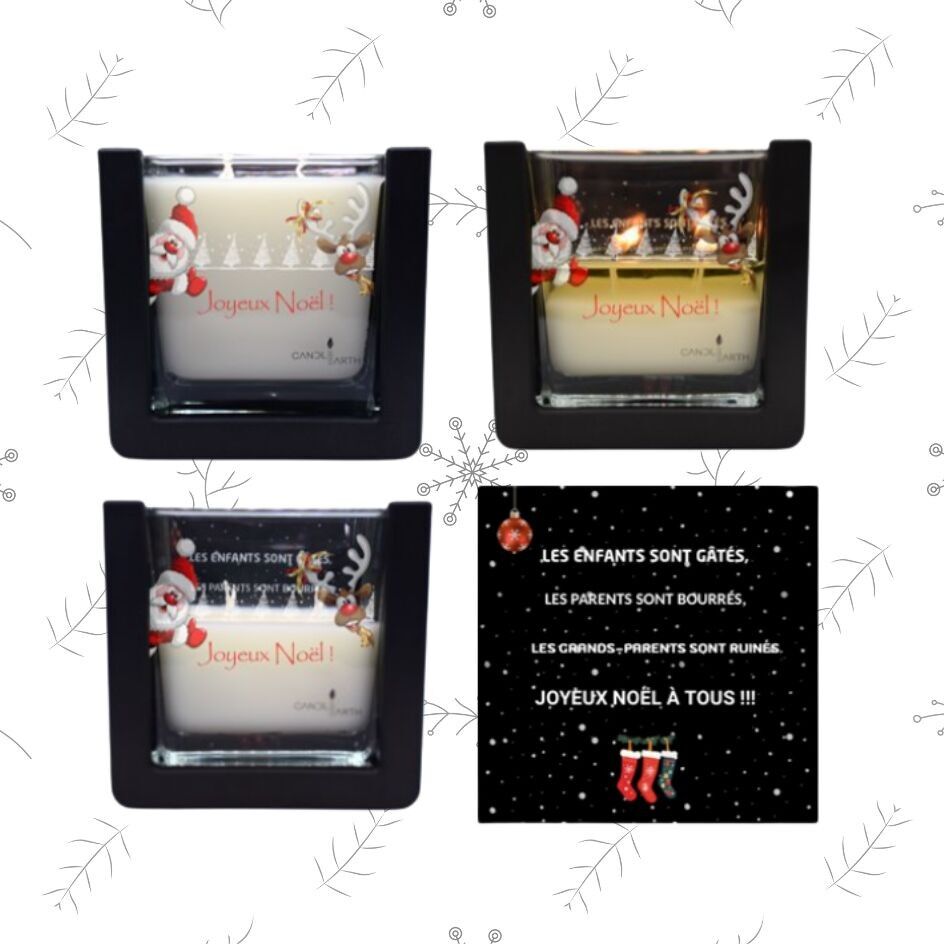 Bougie Noël surprise parfumée décoration - Joyeux Noël - 🦌 Rudolph
