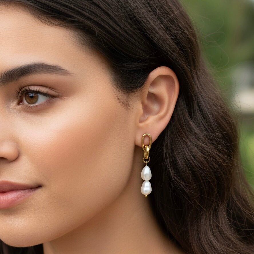 Orecchini Barroco Resplandor placcato oro 18K