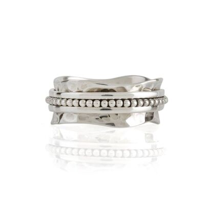 Aura halo spinning ring__u / silver