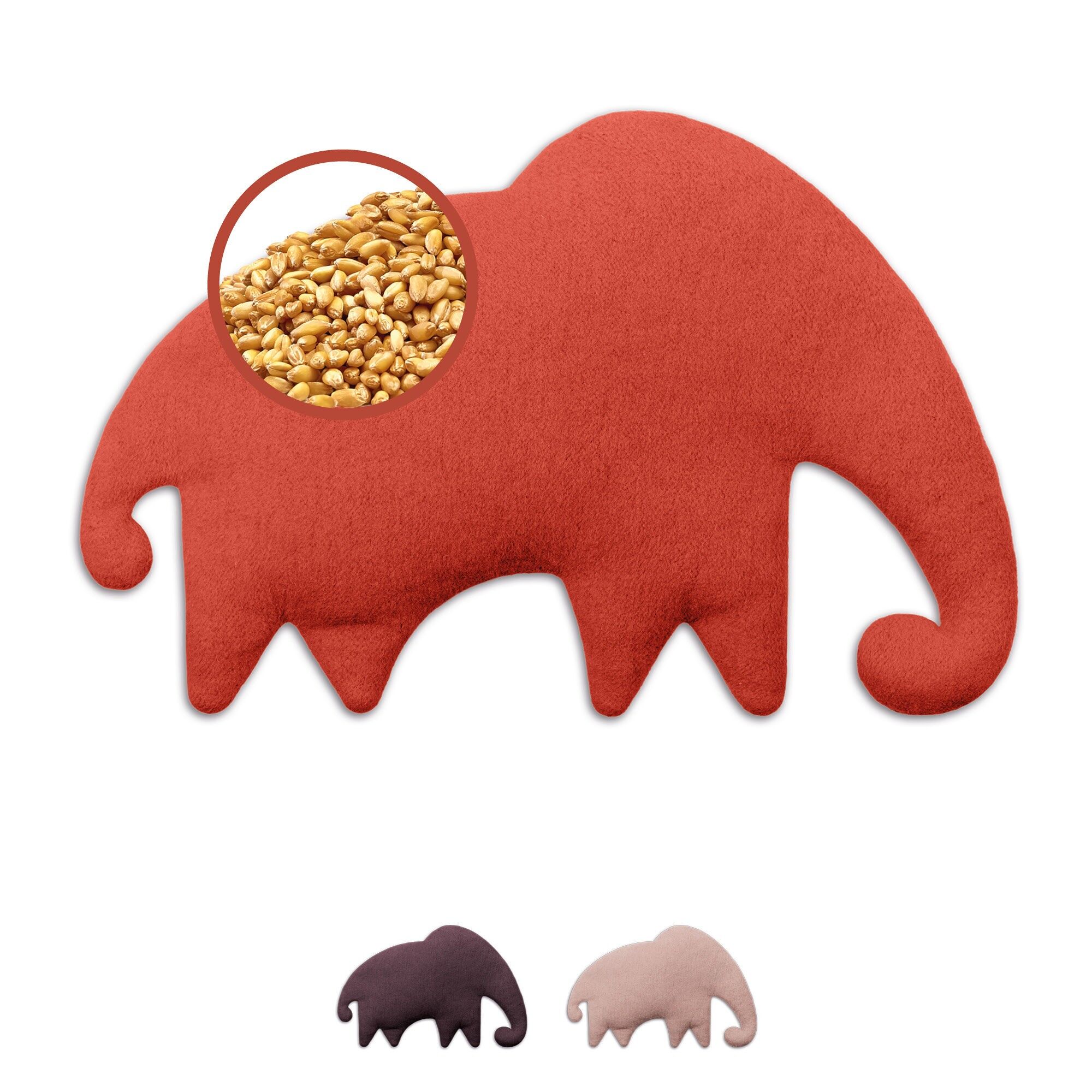 Organic grain pillow, microwave-safe, heat pad made from 100% natural materials, for stomach and back, Leschifant