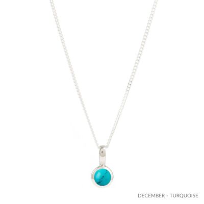 Birthstone charm pendant__december - turquoise