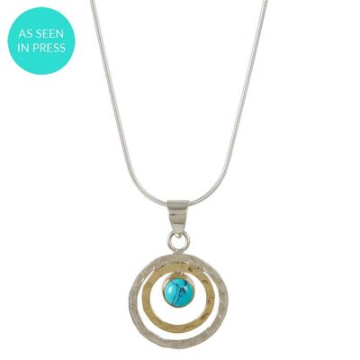 INFINITY UNIVERSE NECKLACE - TURQUOISE MIXED METAL__default