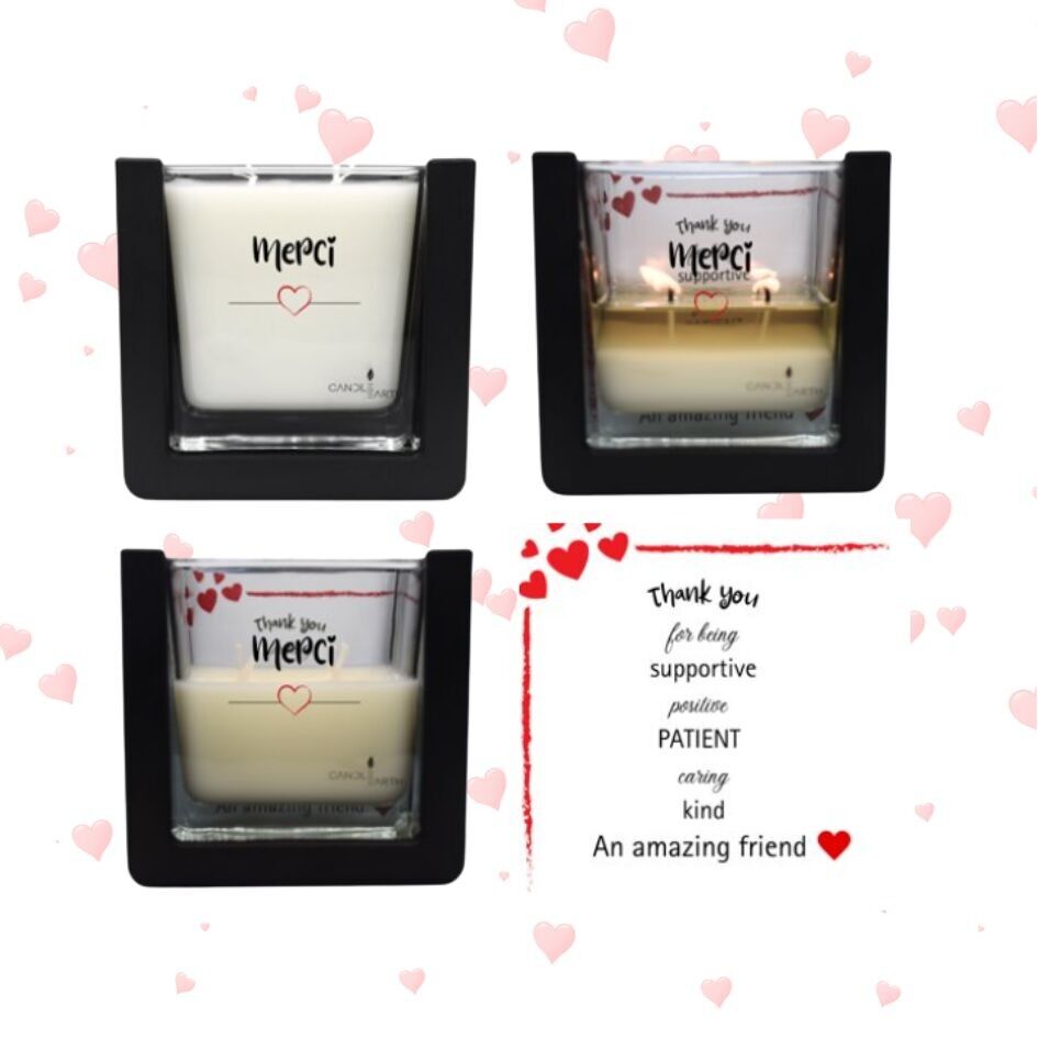 Bougie surprise parfumée décoration - Merci 💕 Amie 3