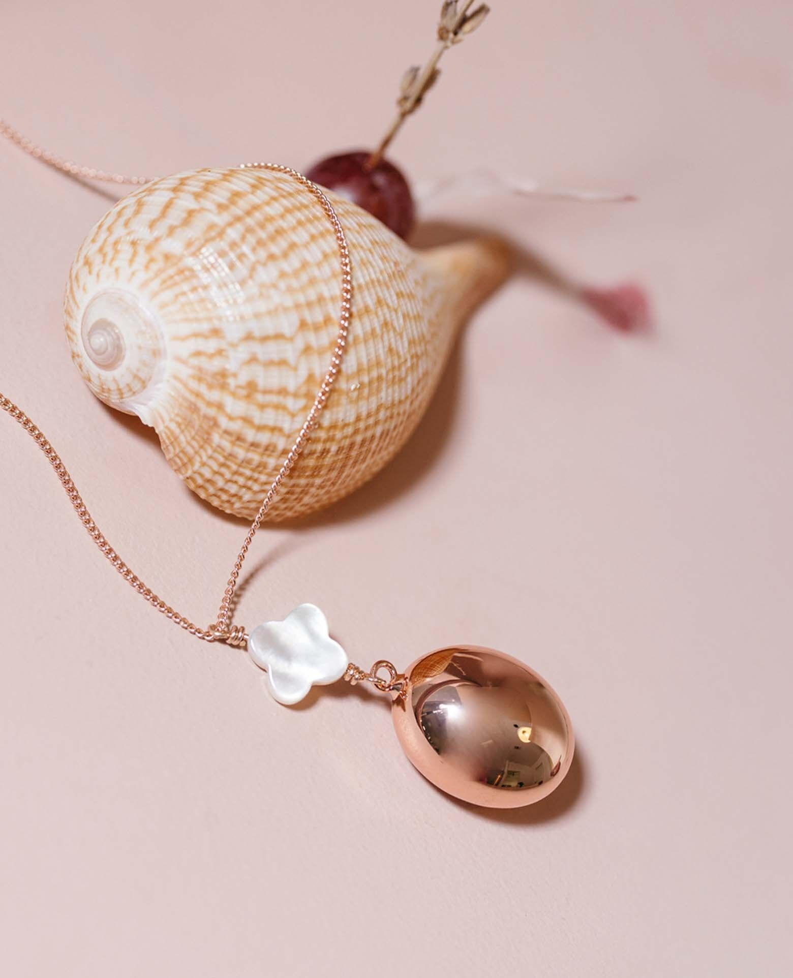 Schwangerschaftsbola Romy aus Perlmutt in Roségold