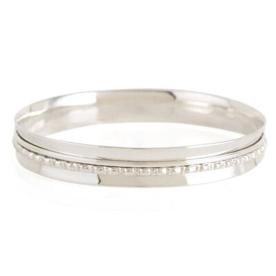 MAHARANI MANIFEST SPINNING BANGLE__Medium/Large / SILVER