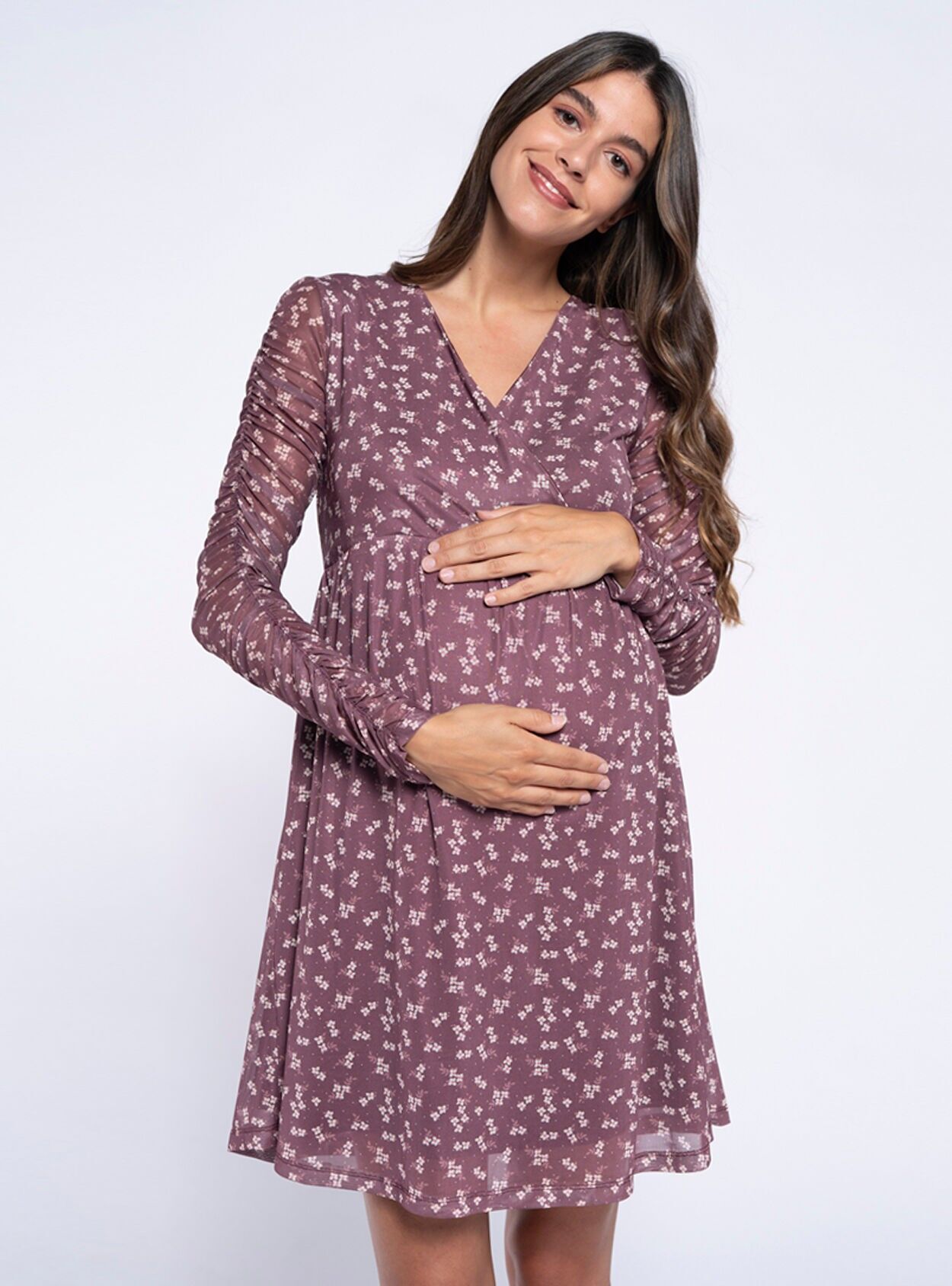 Abito da allattamento con arricciatura