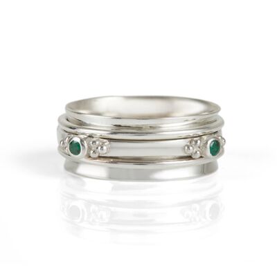 Rajalita love spinning ring - emerald__t