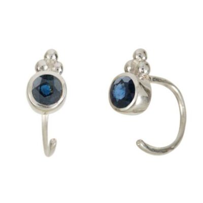 HOLI JEWEL STUD HOOP EARRINGS - SAPPHIRE__default