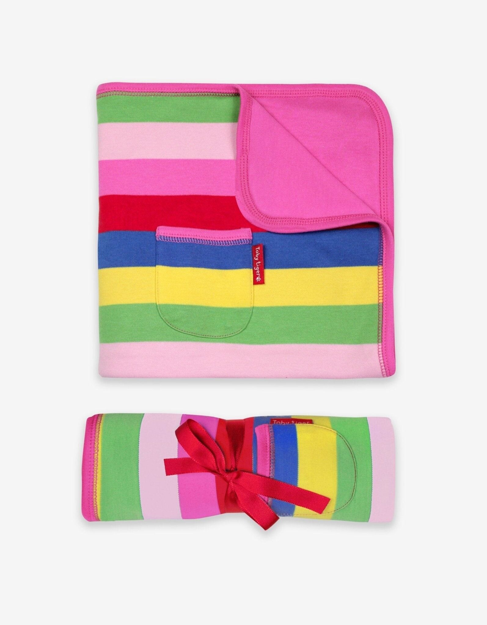 Coperta organica a righe Girly