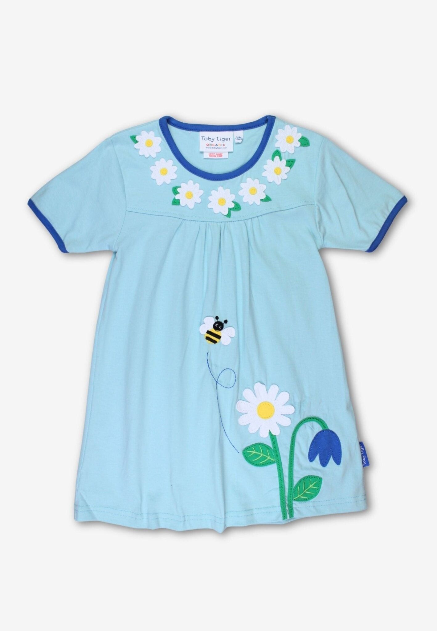 Abito t-shirt con applique da giardino inglese organico