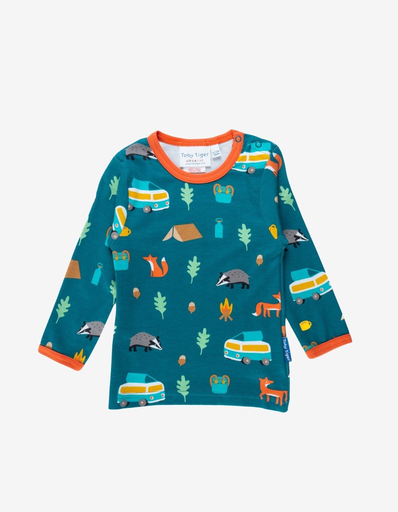 T-shirt con stampa camper organica