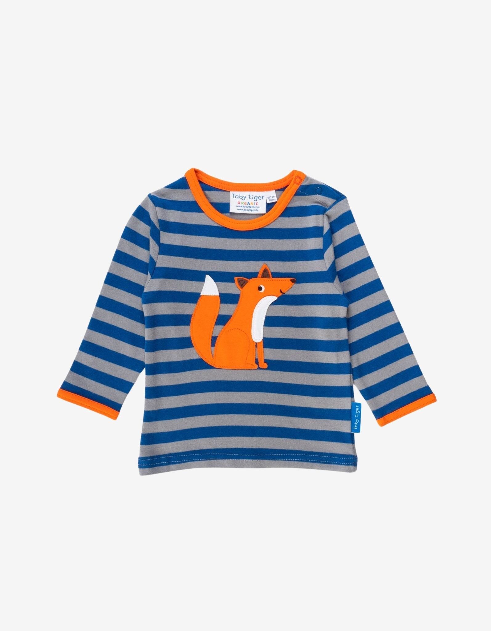 T-shirt con applicazione di volpe organica