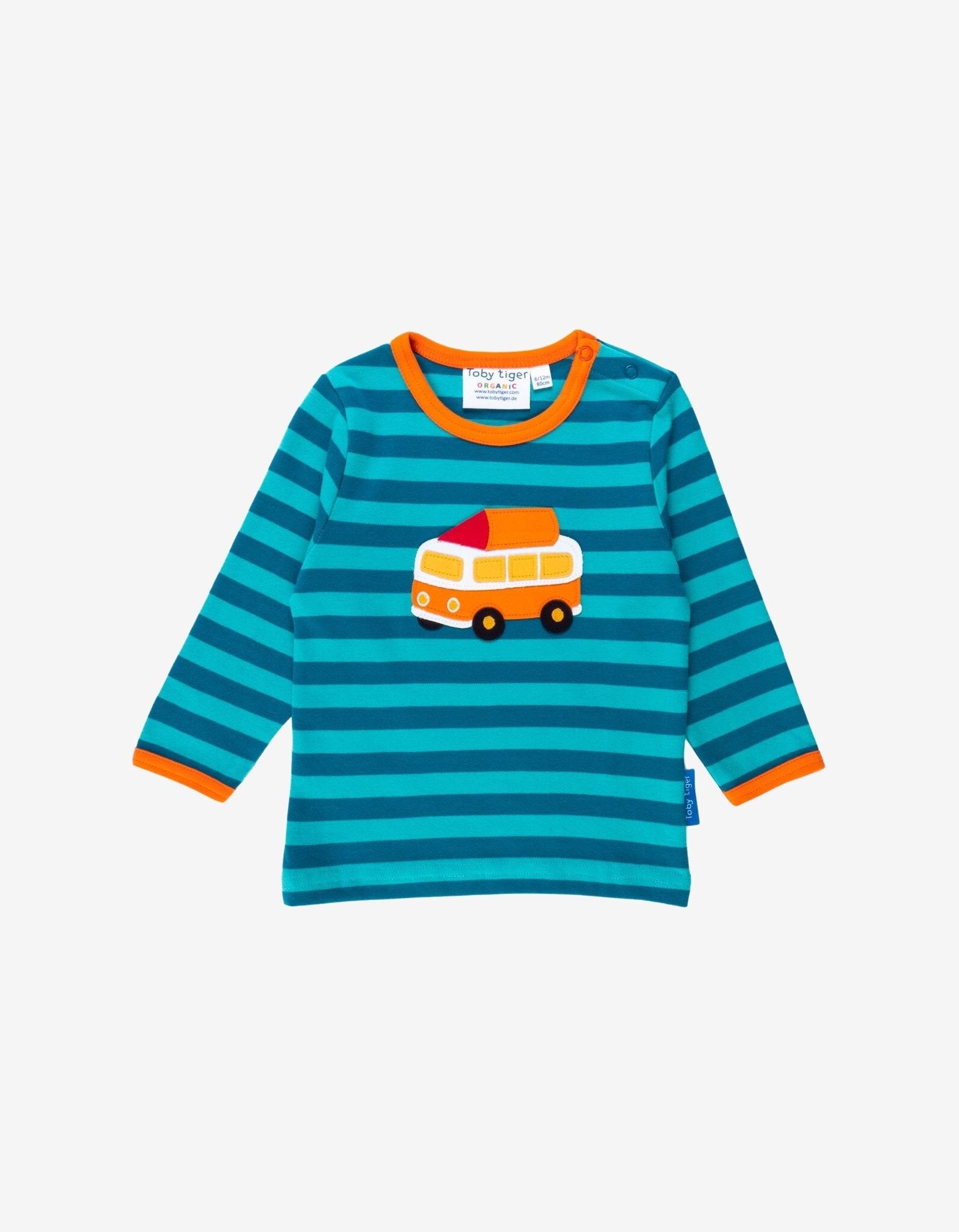 T-shirt con applique camper organica