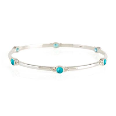 HOLI JEWEL TURQUOISE BANGLE__Medium/Large / TURQUOISE