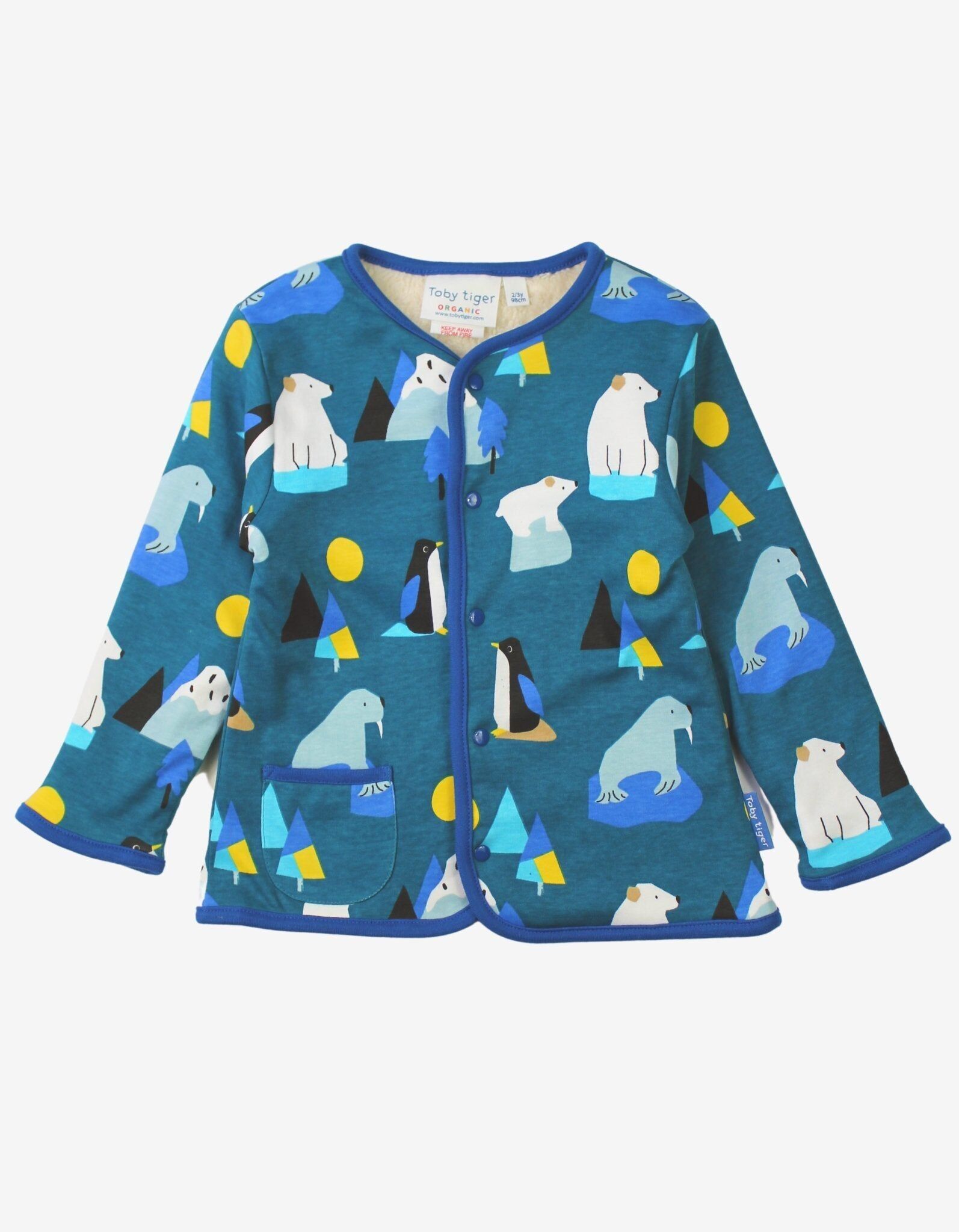 Giacca reversibile con stampa artica organica