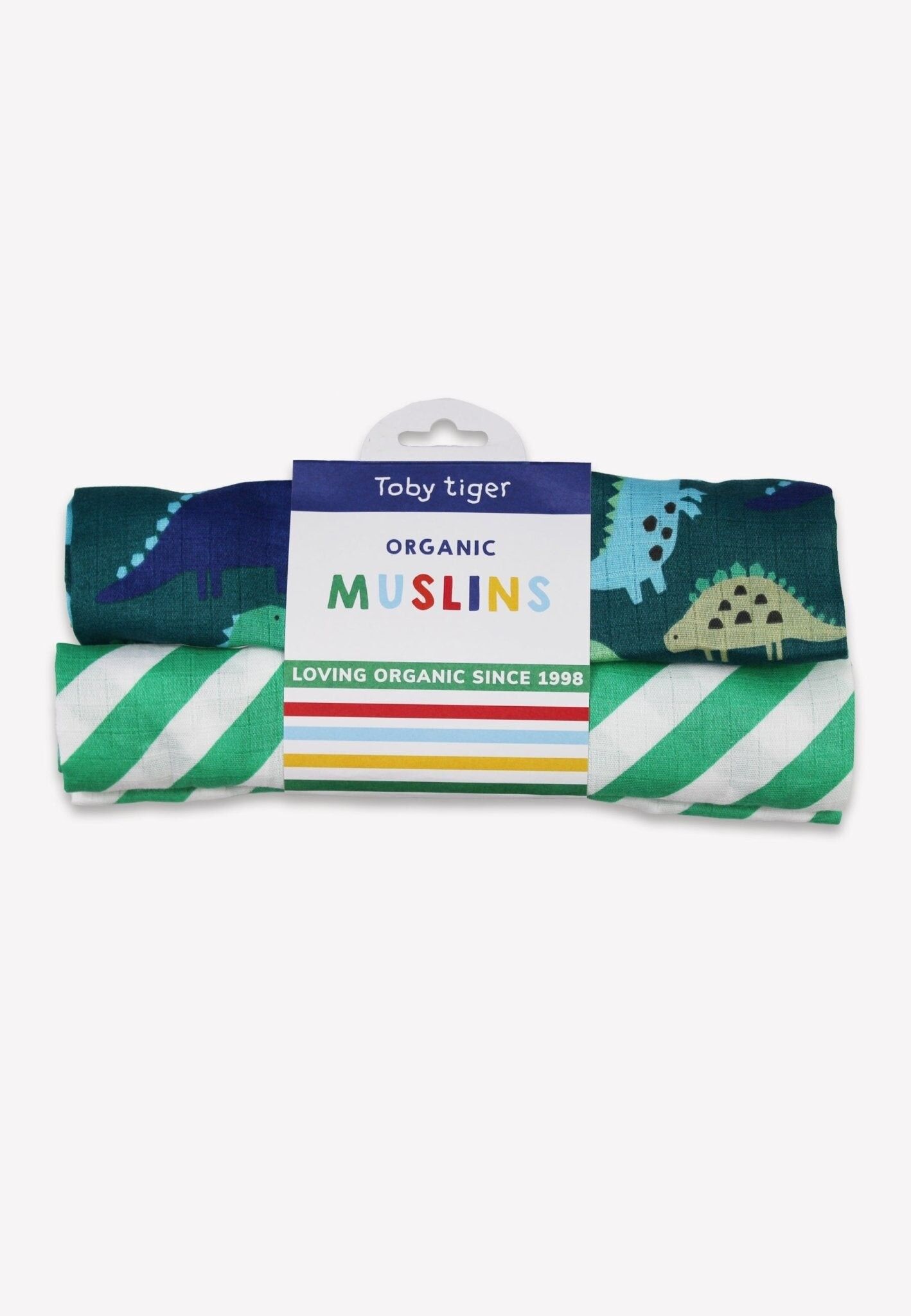 Mussola di dinosauro tonale organica, confezione da 2