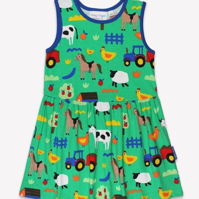 Vestido de verano con estampado orgánico de laderas