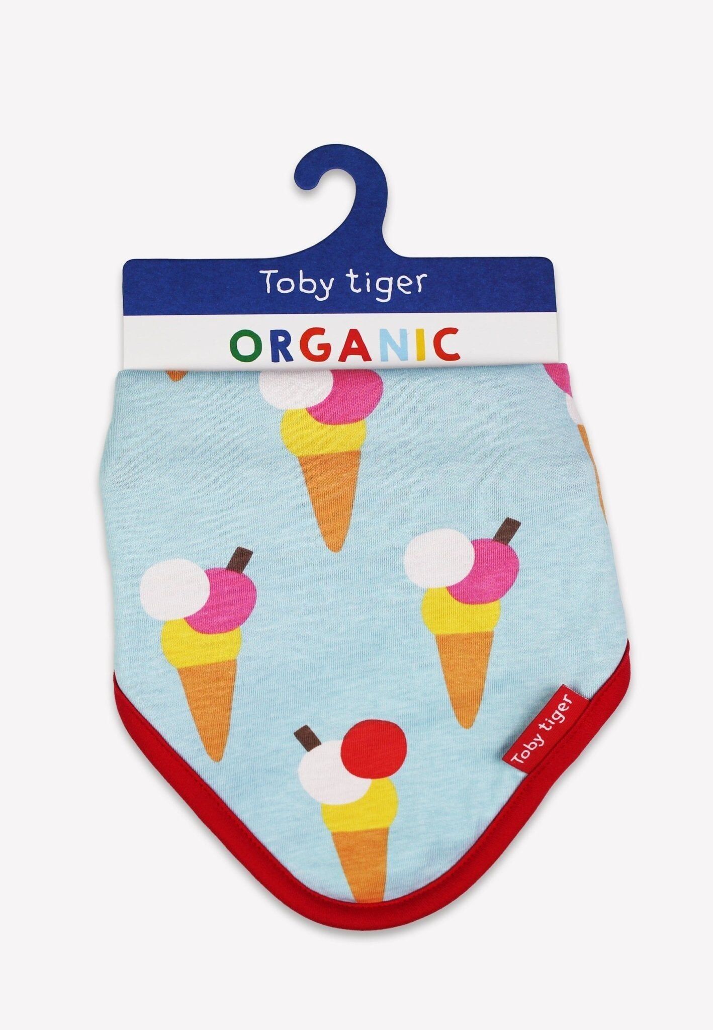 Babero con estampado de conos de helado orgánico