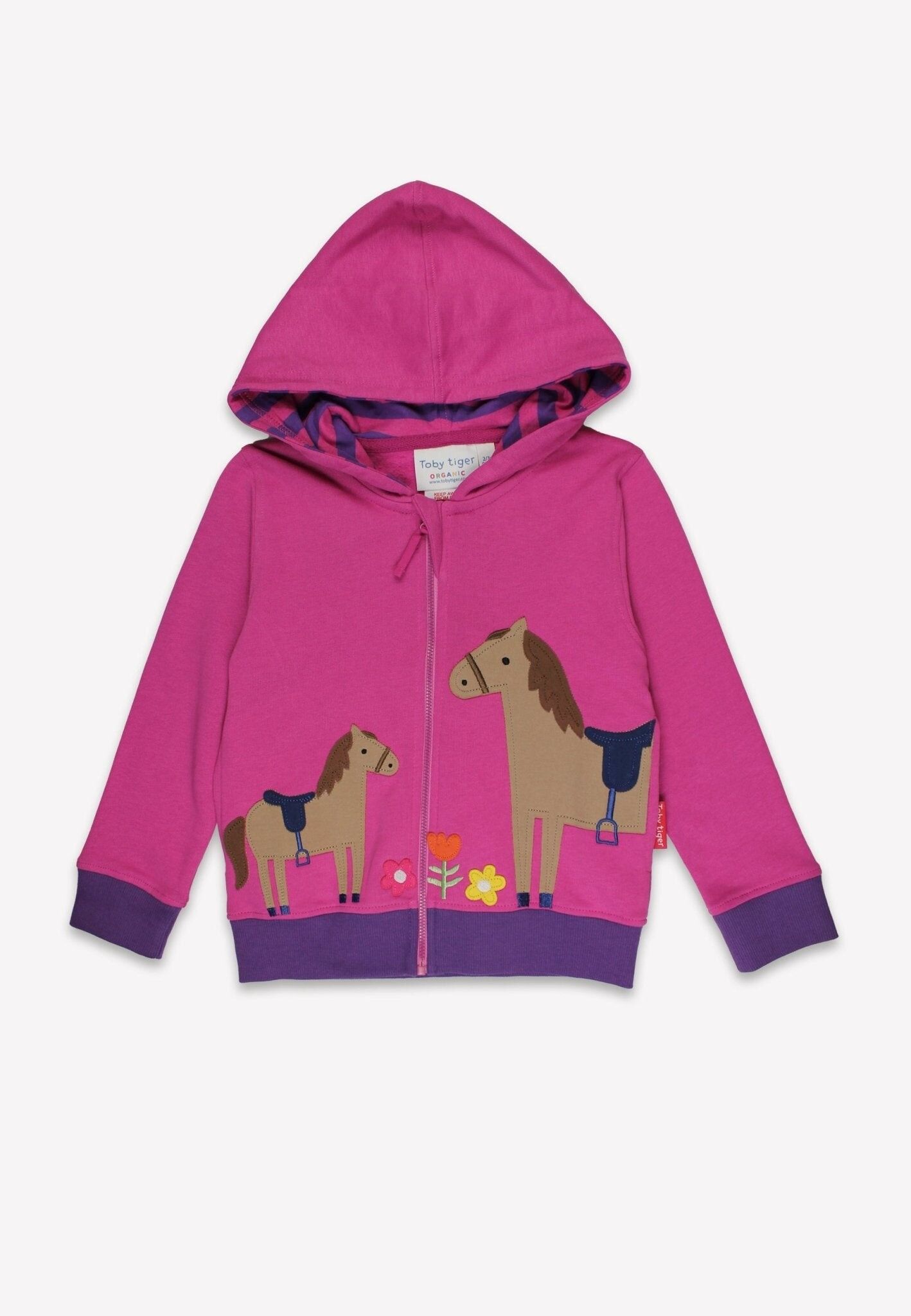 Sudadera con capucha con apliques de poni de ladera orgánica