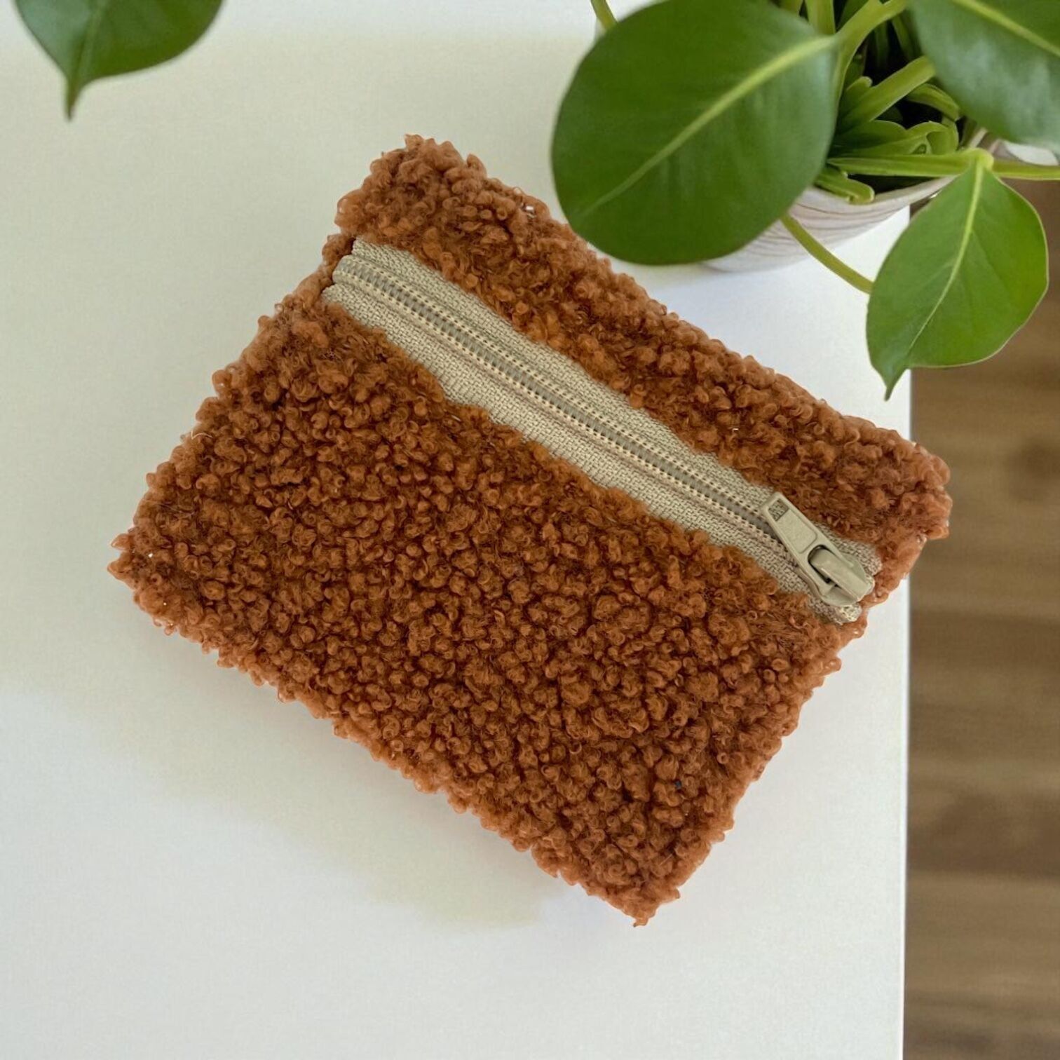 Pochette XS, "Bouclette" terra