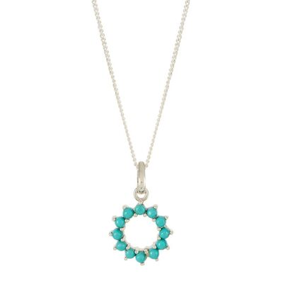 Halo radiance necklace - small__turquoise / adjustable 20-22" chain
