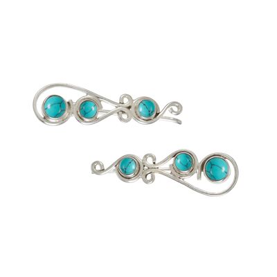 FREE SPIRIT EAR CLIMBER EARRINGS - TURQUOISE__default