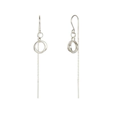 TOTAL ECLIPSE THREADER EARRINGS -SILVER__default
