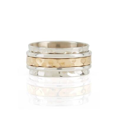 Men's karma fortune spinning ring__z1 / silver