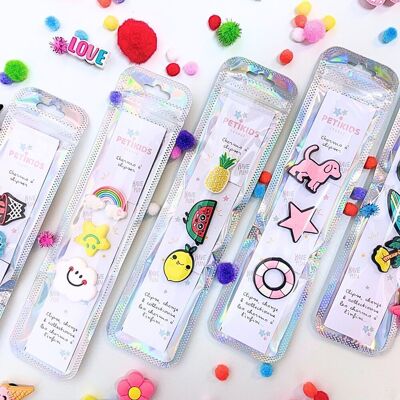 🌟 Pack de 3 charms de clip - Kit creativo - Regalo original