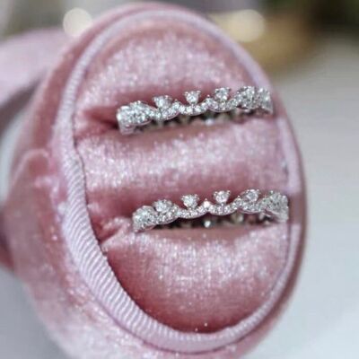 Anello in pizzo stile principessa abbagliante