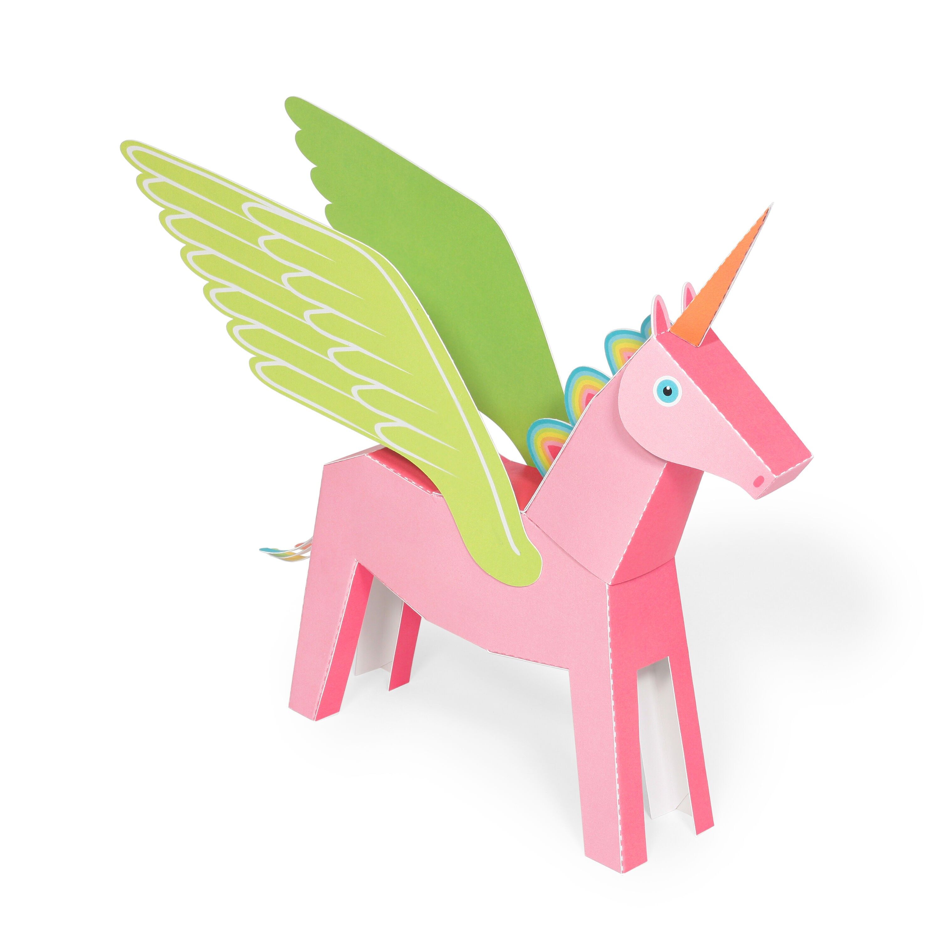 Rosa Pegacorn Papierspielzeug - DIY Bastelset