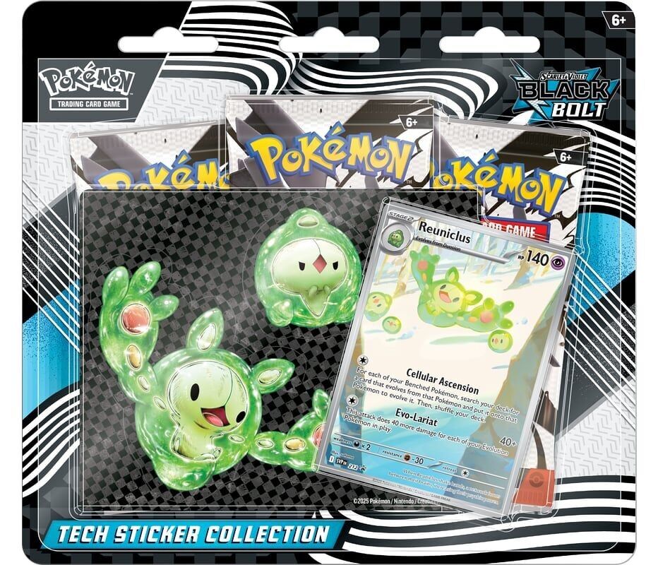 Pokémon Scarlet & Violet: Black Bolt (Reuniclus) Tech Sticker Collection Blister (ENG)