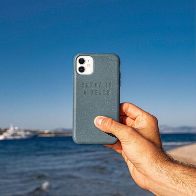 iPhone Case, Blue, Karma is a Beach__iPhone X
