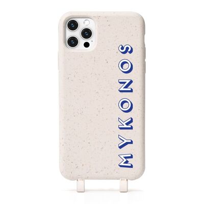 Étui en corde modulaire pour iPhone, blanc, Mykonos__iPhone XR