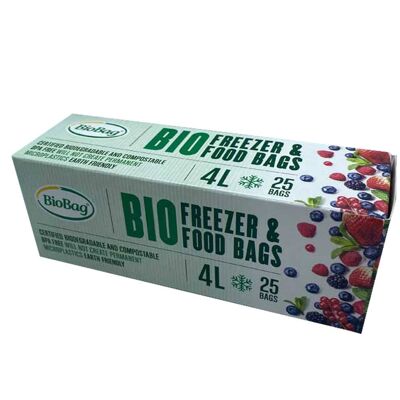 Bolsas para alimentos y congeladores de 4L | 1 rollo de 25 bolsas