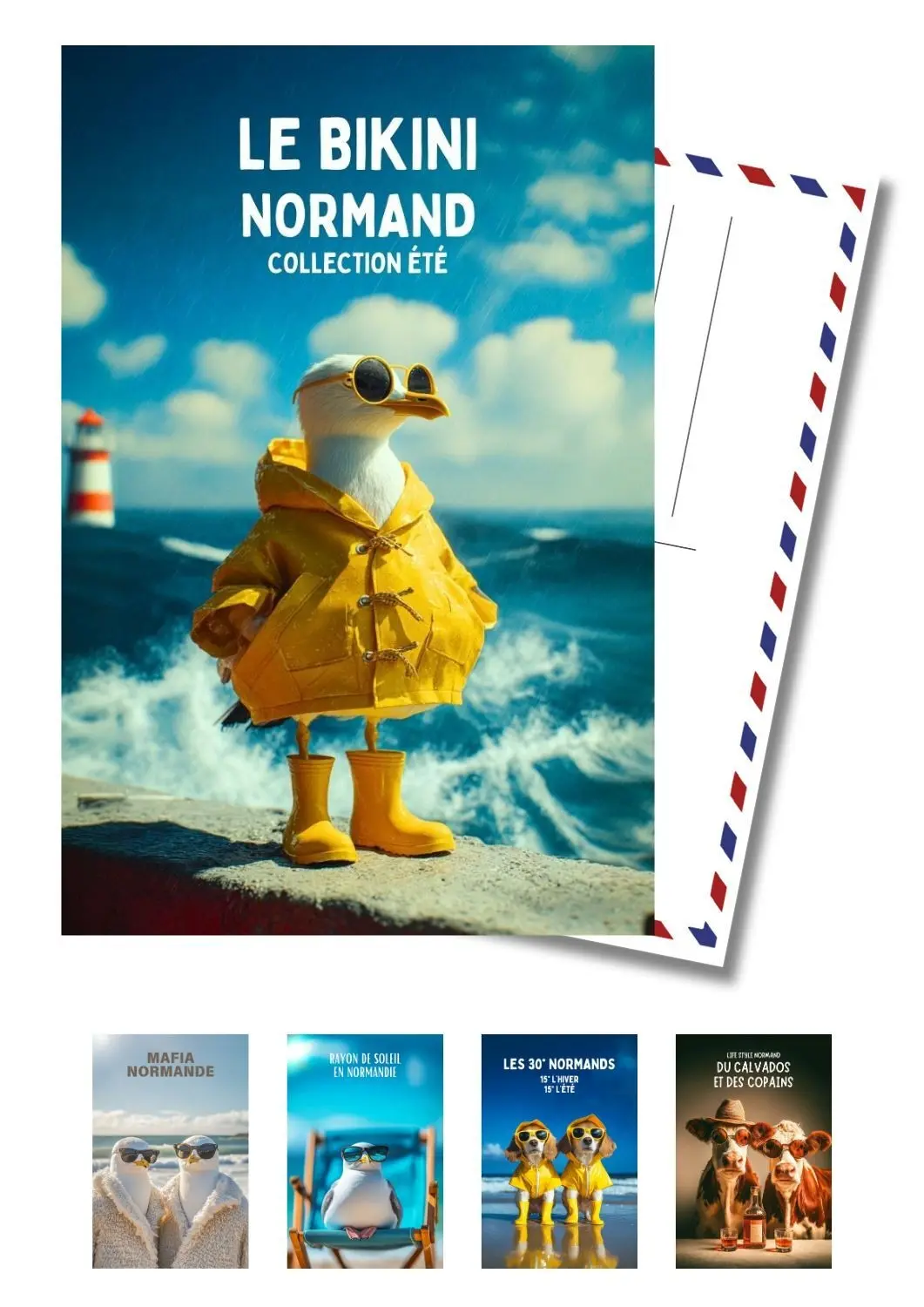 Achat Lot X50 - carte postale humour Normandie - Top Panaché souvenir ...