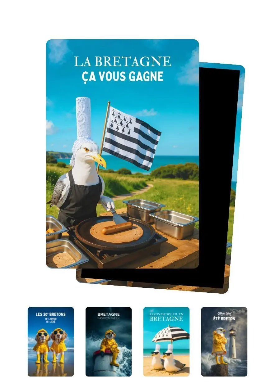 Achat Magnet humour Bretagne - Lot X25 - Top Panaché souvenir en gros